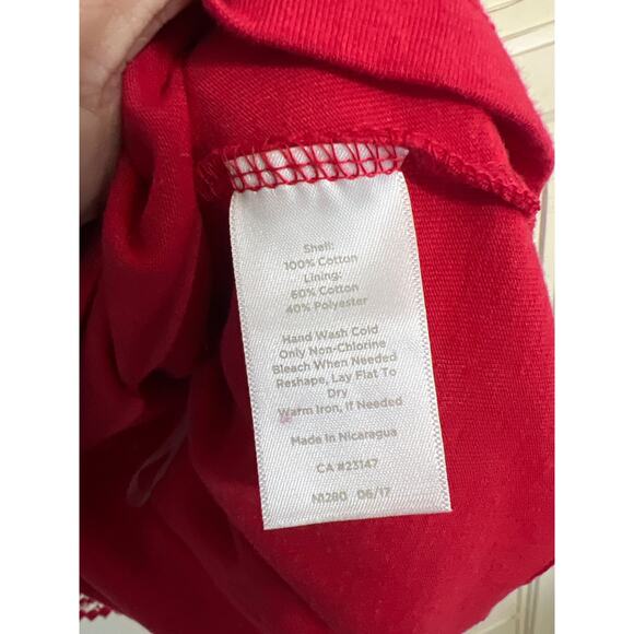 NWT RSVP by Talbots size large red lace top shirt blouse - Picture 4 of 5